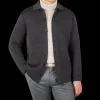 Maurizio Baldassari Knitwear | Charcoal Grey Milano Knitted Wool Overshirt