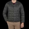 Taion Outerwear | Charcoal Grey Nylon Down Padded Jacket