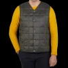 Taion Outerwear | Charcoal Grey Nylon Down Padded Vest