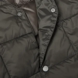 Taion Outerwear | Charcoal Grey Nylon Down Padded Vest