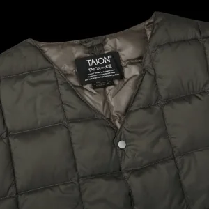 Taion Outerwear | Charcoal Grey Nylon Down Padded Jacket
