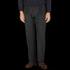 De Petrillo Trousers | Charcoal Grey Wool Flannel Modello E Trousers