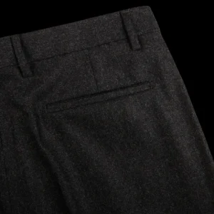 De Petrillo Trousers | Charcoal Grey Wool Flannel Modello E Trousers