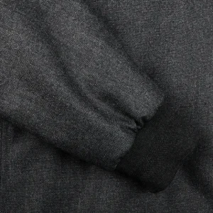 Canali Outerwear | Charcoal Grey Wool Fur Collar Blouson