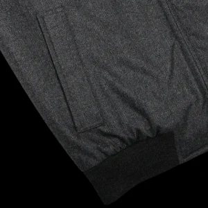 Canali Outerwear | Charcoal Grey Wool Fur Collar Blouson