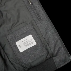 Canali Outerwear | Charcoal Grey Wool Fur Collar Blouson