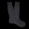 Pantherella Socks | Charcoal Merino Wool Ribbed Ankle Socks