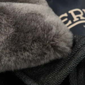 Herno Coats & Jackets | Charcoal Wool Twill Beaver Collar Jacket