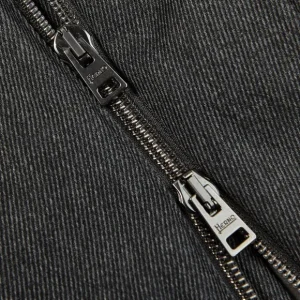 Herno Coats & Jackets | Charcoal Wool Twill Beaver Collar Jacket