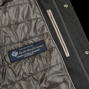 Herno Coats & Jackets | Charcoal Wool Twill Beaver Collar Jacket