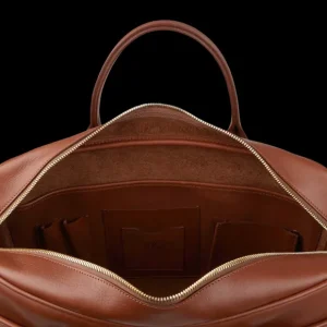 Frank Clegg Briefcases | Chestnut Tumbled Leather Commuter Briefcase
