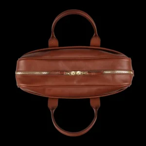 Frank Clegg Briefcases | Chestnut Tumbled Leather Commuter Briefcase