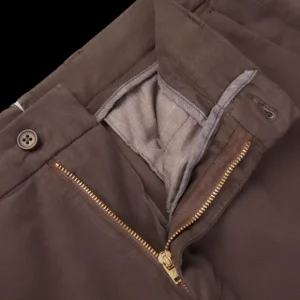 Berwich Trousers | Chocolate Brown Cotton Stretch Chinos