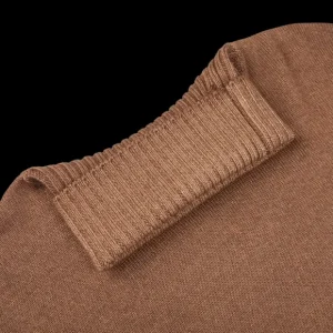 Drumohr Knitwear | Cinnamon Brown Merino Wool Rollneck