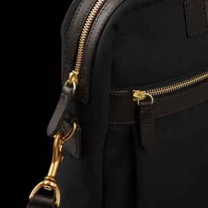 Mismo Briefcases | Coal Black M/S Canvas Office Briefcase