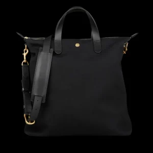 Mismo Tote Bags | Coal Black M/S Canvas Shopper Tote