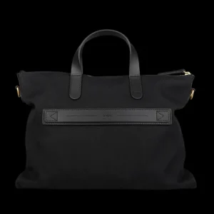 Mismo Briefcases | Coal Black M/S Canvas Slim Brief