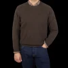 Alan Paine Knitwear | Cocoa Brown Lambswool Crew Neck