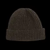 William Lockie Beanies | Cocoa Geelong Lambswool Ribbed Beanie