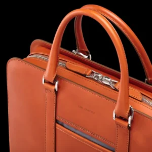 Carl Friedrik Briefcases | Cognac Vachetta Leather Pailissy Briefcase