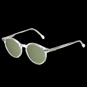 The Bespoke Dudes Sunglasses | Cran Transparent With Bottle Green Lenses