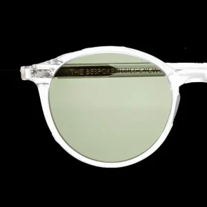 The Bespoke Dudes Sunglasses | Cran Transparent With Bottle Green Lenses