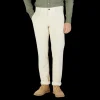 Incotex Trousers | Cream Beige Cotton Corduroy Slacks Chinos