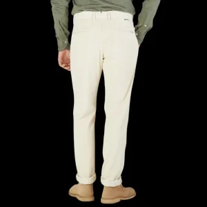 Incotex Trousers | Cream Beige Cotton Corduroy Slacks Chinos