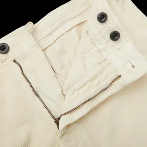 Incotex Trousers | Cream Beige Cotton Corduroy Slacks Chinos