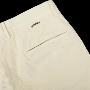 Incotex Trousers | Cream Beige Cotton Corduroy Slacks Chinos