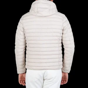 Save The Duck Coats & Jackets | Cream Beige Technical Down Luke Hood Jacket
