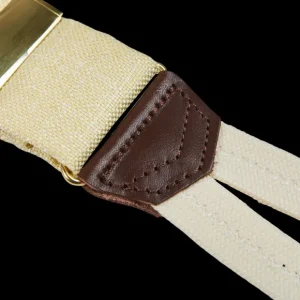 Albert Thurston Braces | Cream Hemp Leather 35 Mm Braces