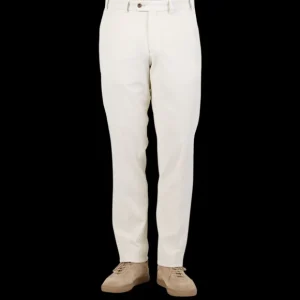 Hiltl Trousers | Cream Micro Cotton Corduroy Regular Fit Chinos