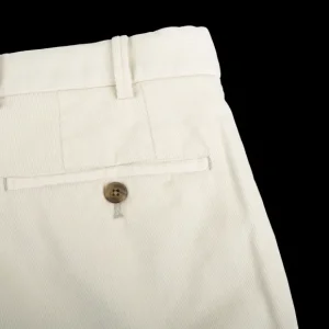 Hiltl Trousers | Cream Micro Cotton Corduroy Regular Fit Chinos