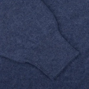 Fedeli Knitwear | Dark Blue Cashmere Full-Zip Cardigan