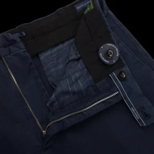 Incotex Trousers | Dark Blue Cotton Stretch Comfort Chinos