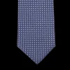 Gierre Milano Ties | Dark Blue Dot Printed Silk Lined Tie