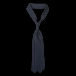 Dreaming Of Monday Ties | Dark Blue 7-Fold High Twist Wool Tie