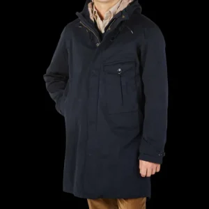 Ten C Coats & Jackets | Dark Blue Technical Cyclone Parka