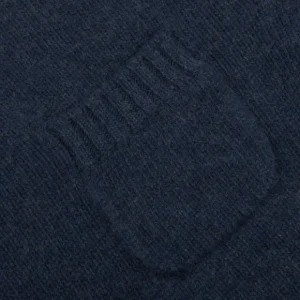 Fedeli Knitwear | Dark Blue Wool Cashmere Rollneck