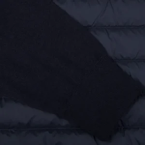 Herno Outerwear | Dark Blue Wool Silk Nylon Padded Jacket