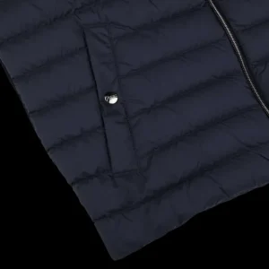 Herno Outerwear | Dark Blue Wool Silk Nylon Padded Jacket
