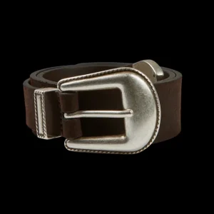 Andersons Belts | Dark Brown Calf Leather 35Mm Western Belt