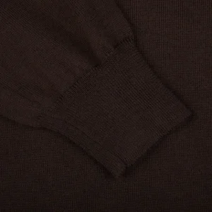 Gran Sasso Sweaters | Dark Brown Extra Fine Merino Crew Neck