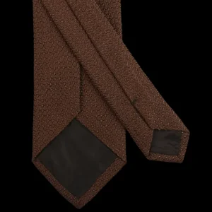 Amanda Christensen Ties | Dark Brown Grenadine Grossa Lined Silk Tie