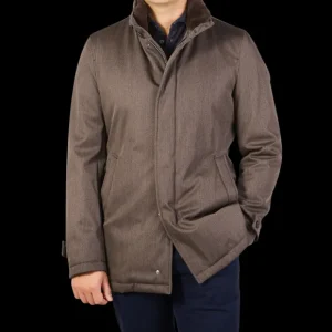 Herno Outerwear | Dark Brown Loro Piana Wool Twill Jacket