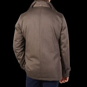 Herno Outerwear | Dark Brown Loro Piana Wool Twill Jacket