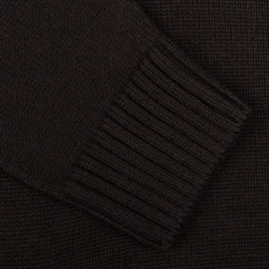 Gran Sasso Cardigans | Dark Brown Merino Wool Button Cardigan