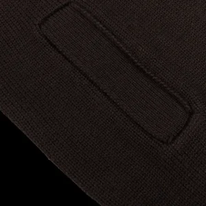 Gran Sasso Cardigans | Dark Brown Merino Wool Button Cardigan