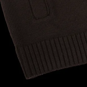 Gran Sasso Cardigans | Dark Brown Merino Wool Button Cardigan